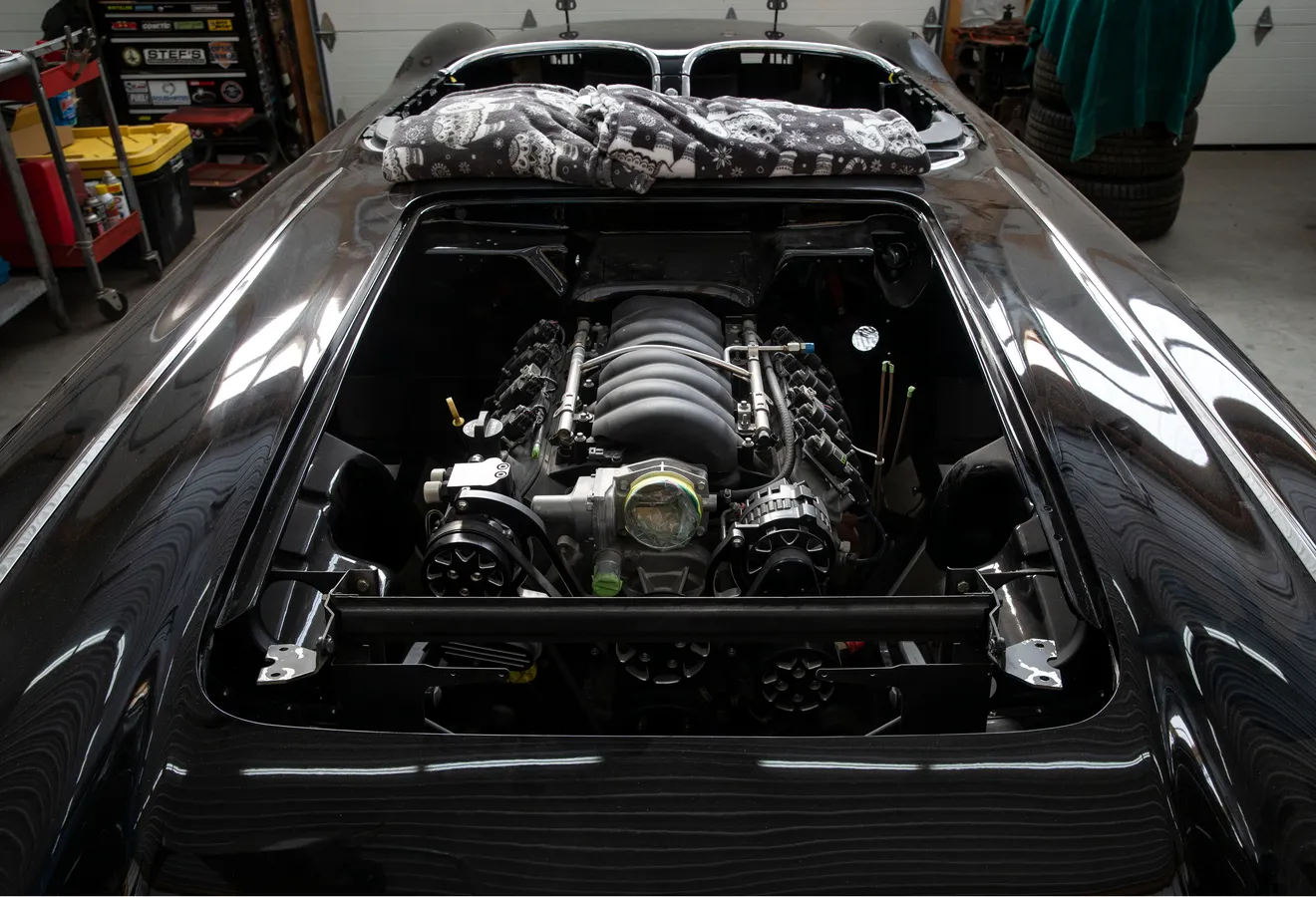 Engine bay detail from a Billy Bob's restoration project.